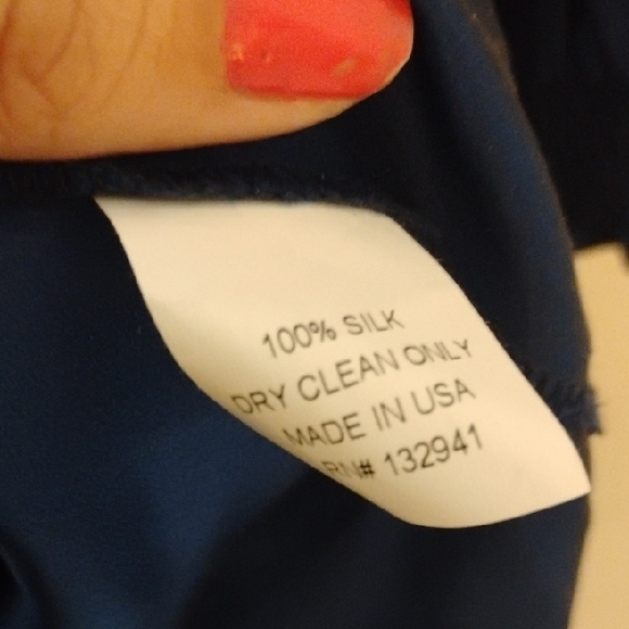 Amanda Uprichard Deep Blue Long Sleeve Dress - Picture 7 of 8